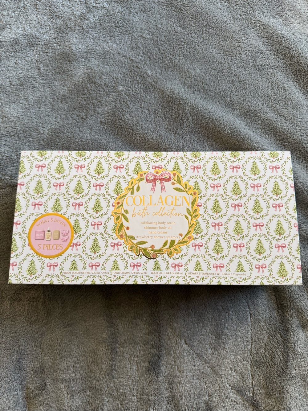Collagen Spa Gift Set Bath Collection 5 Piece Self Care - NEW SEALED BOX